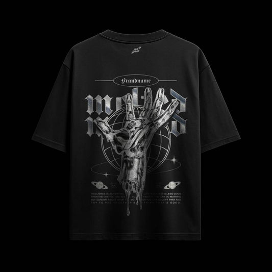 Mattalic Round Neck Black