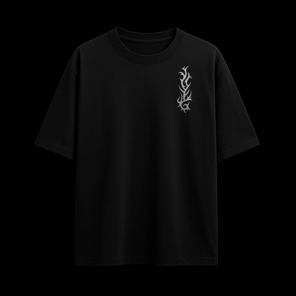 Mattalic Round Neck Black