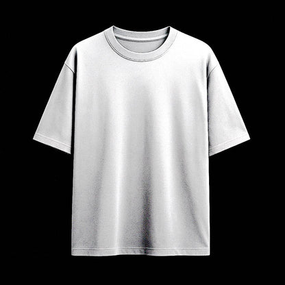 Mosaic White Round Neck Black