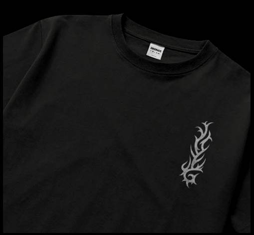 Mattalic Round Neck Black