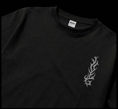 Mattalic Round Neck Black