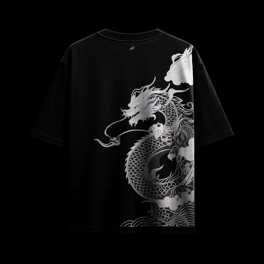 White Dragon Round Neck